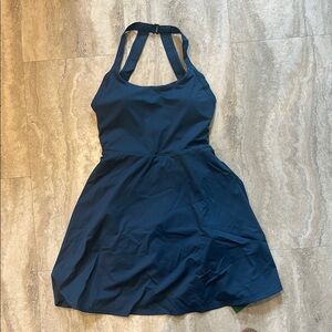 HALARA Blue Sleeveless Halter Sundress